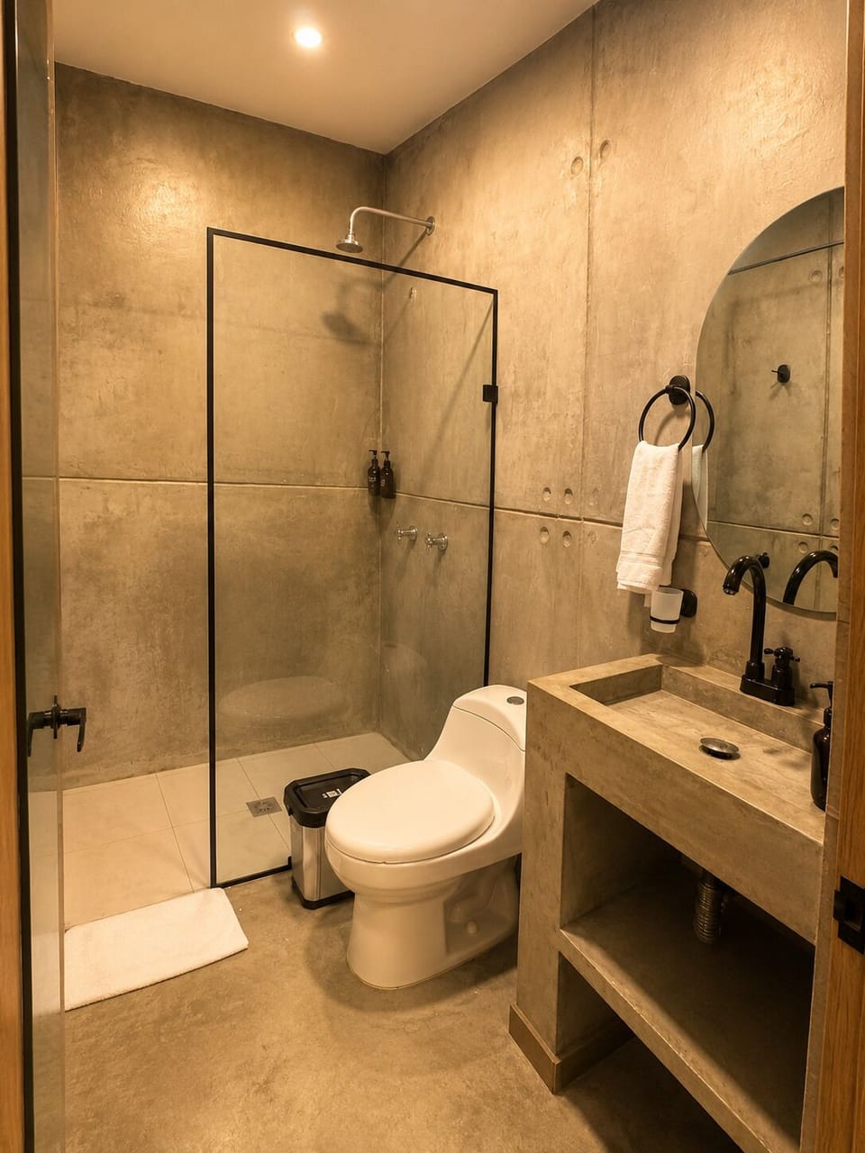 Shower, hair dryer (on request), towels, soap
