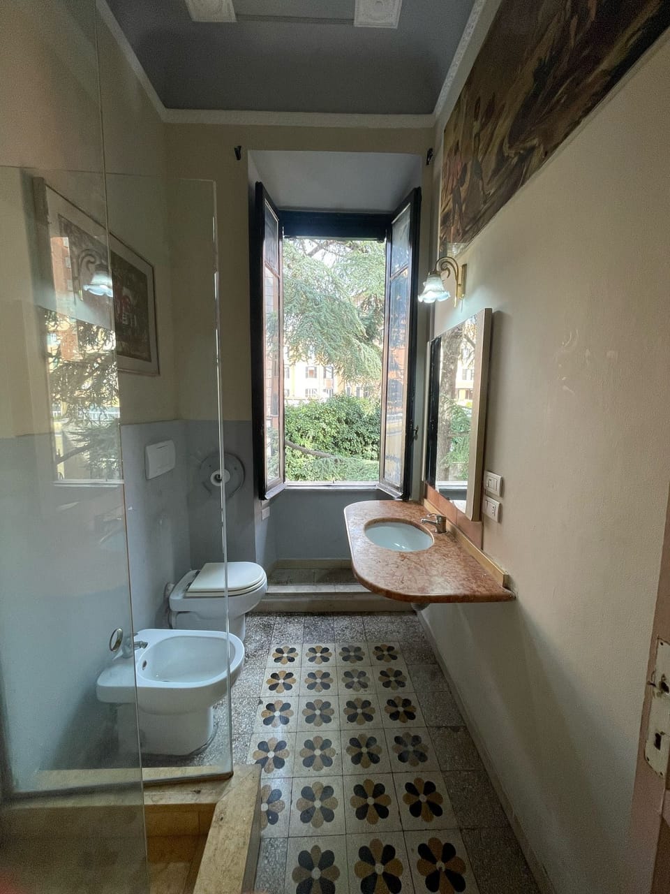 Shower, hair dryer