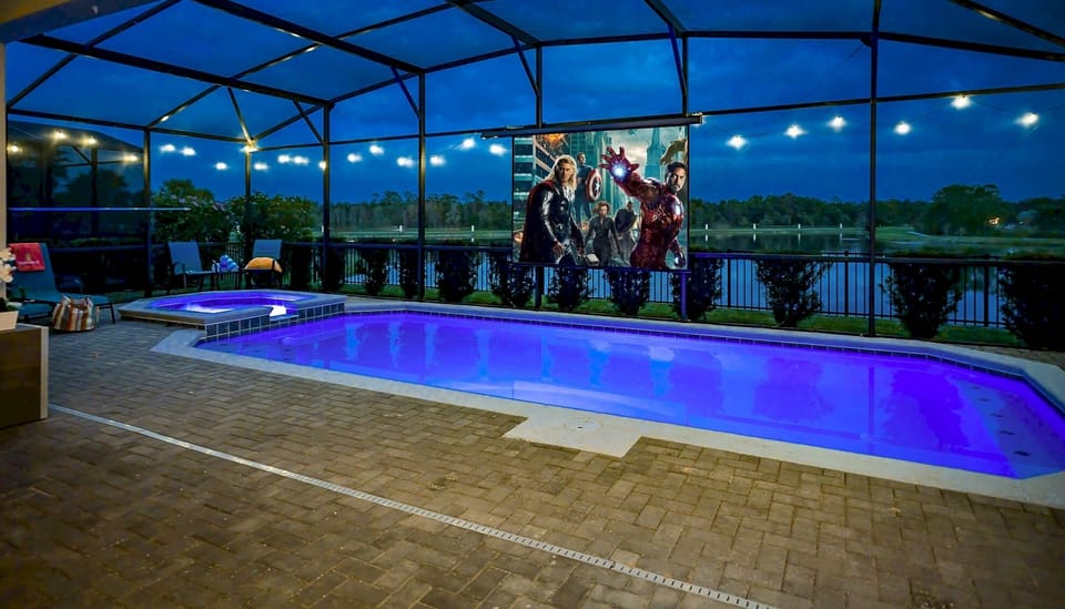 Watch Movies And Television In The Poolside Theater!