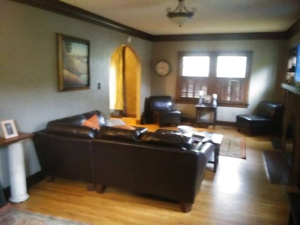 Main Floor - Living Room w/Fireplace and TV