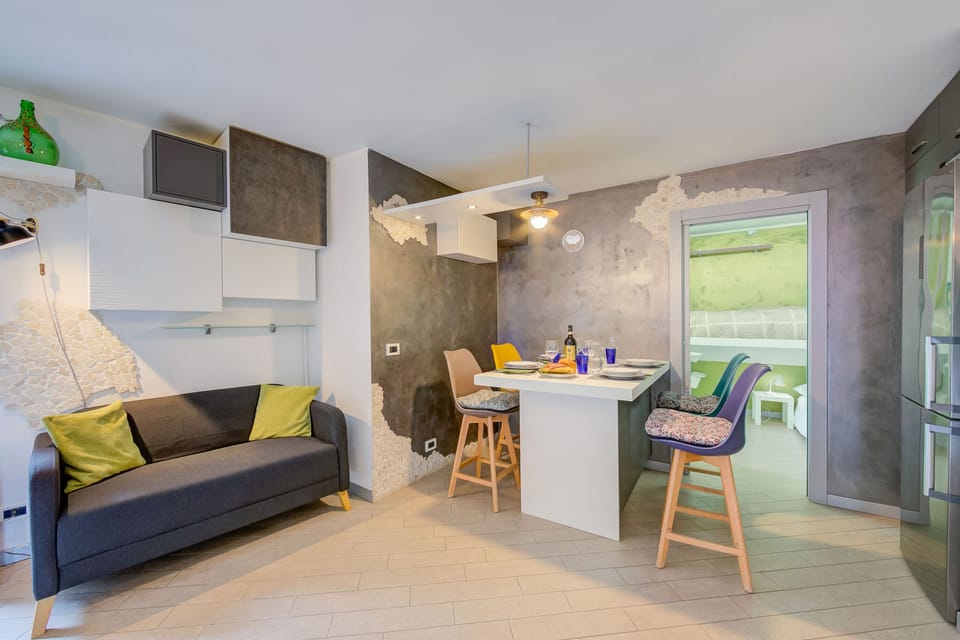 The dining table with the sofa