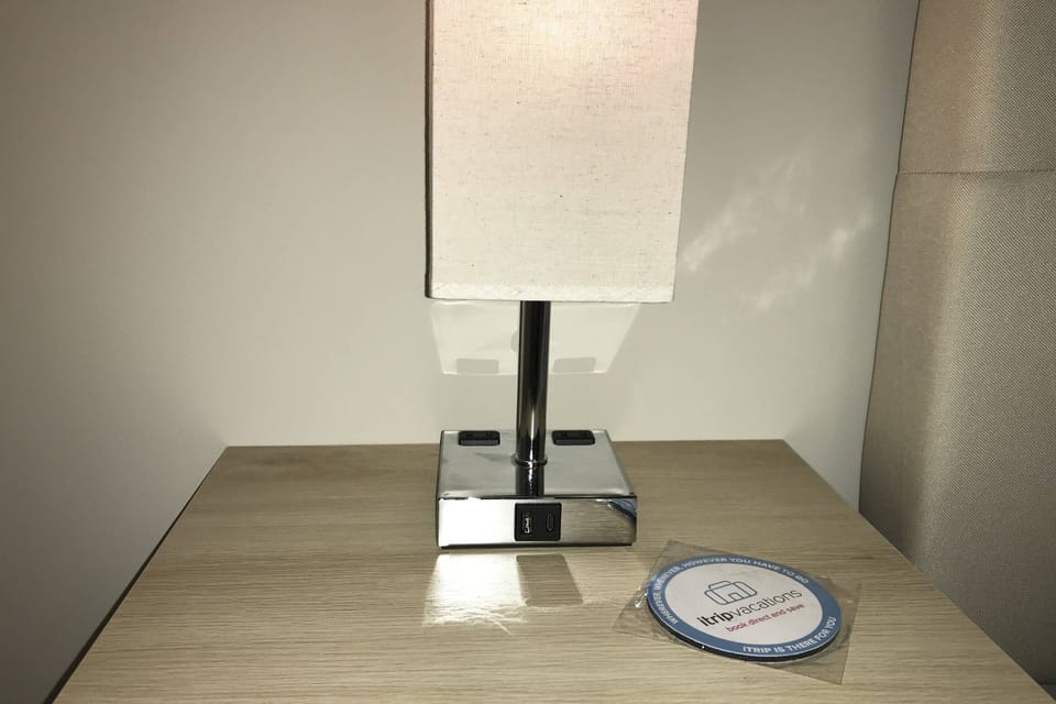 Bedside Lamps have two outlets and 2 USB Ports