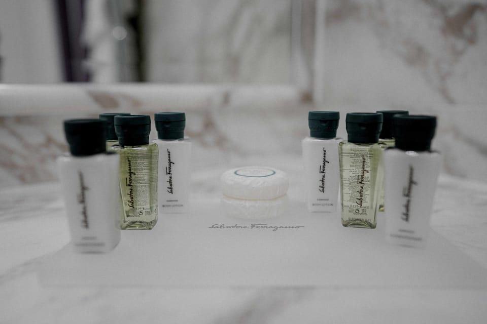 Grand Suite | Bathroom | Shower, designer toiletries, hair dryer, bathrobes