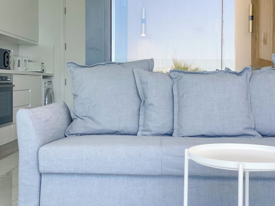 Luxury Apartment | Living area | 43-inch Smart TV with digital channels, TV