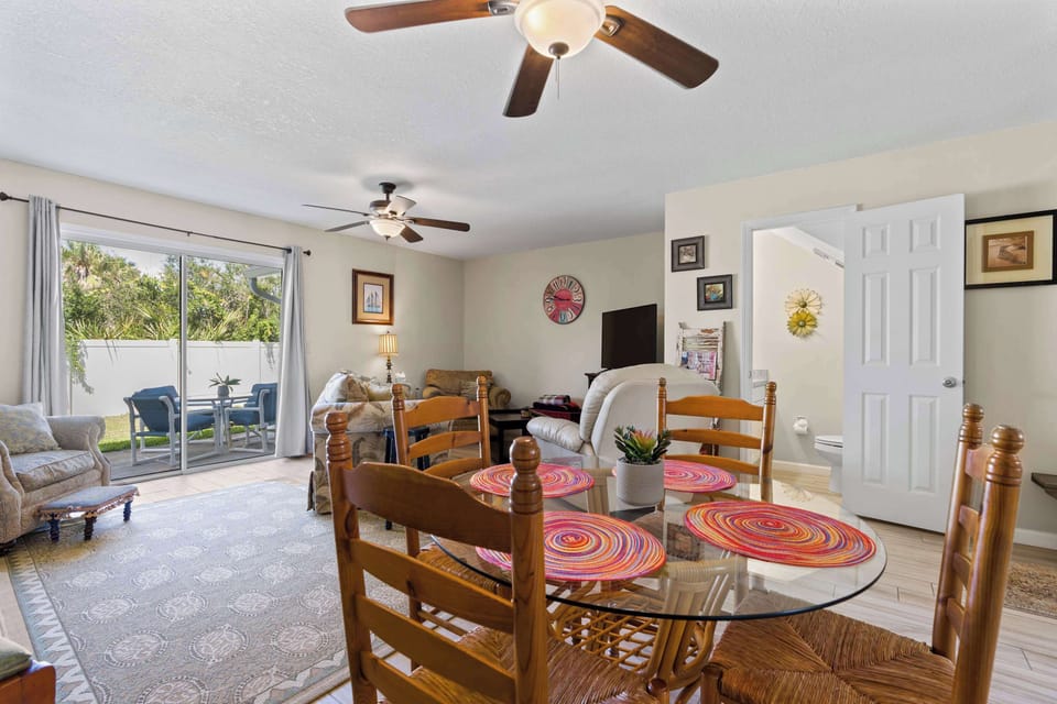 Easy access to the patio from the living room.