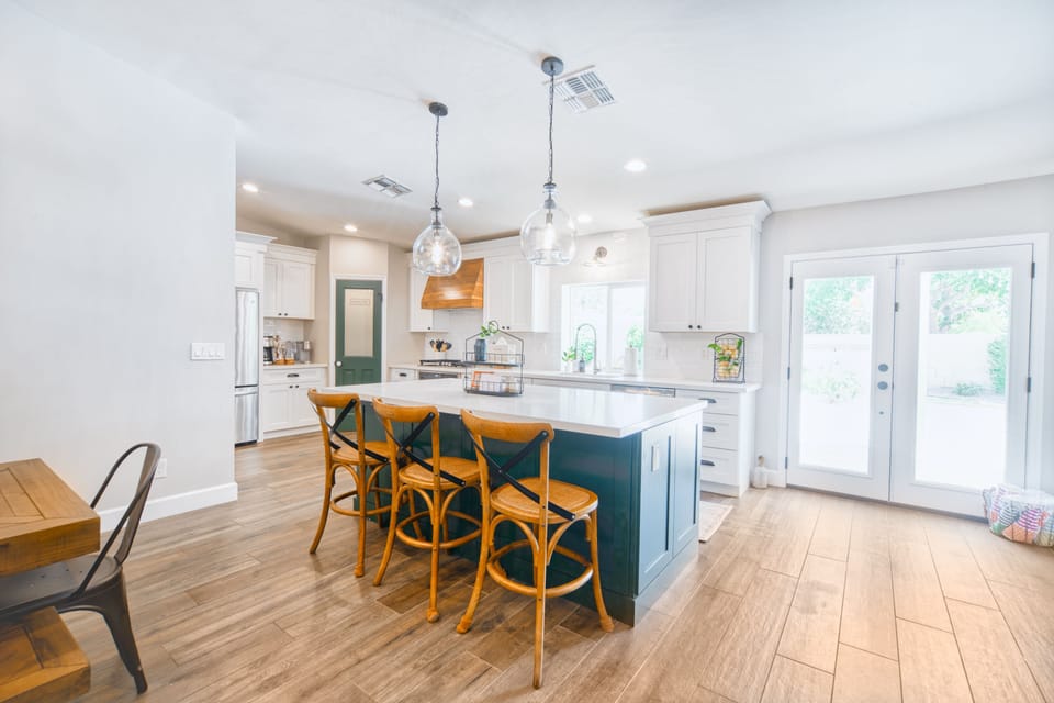 Oversized kitchen island 