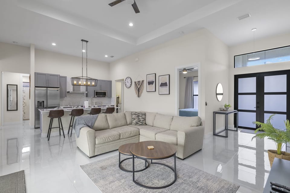 The open-concept floor plan means everyone can be together