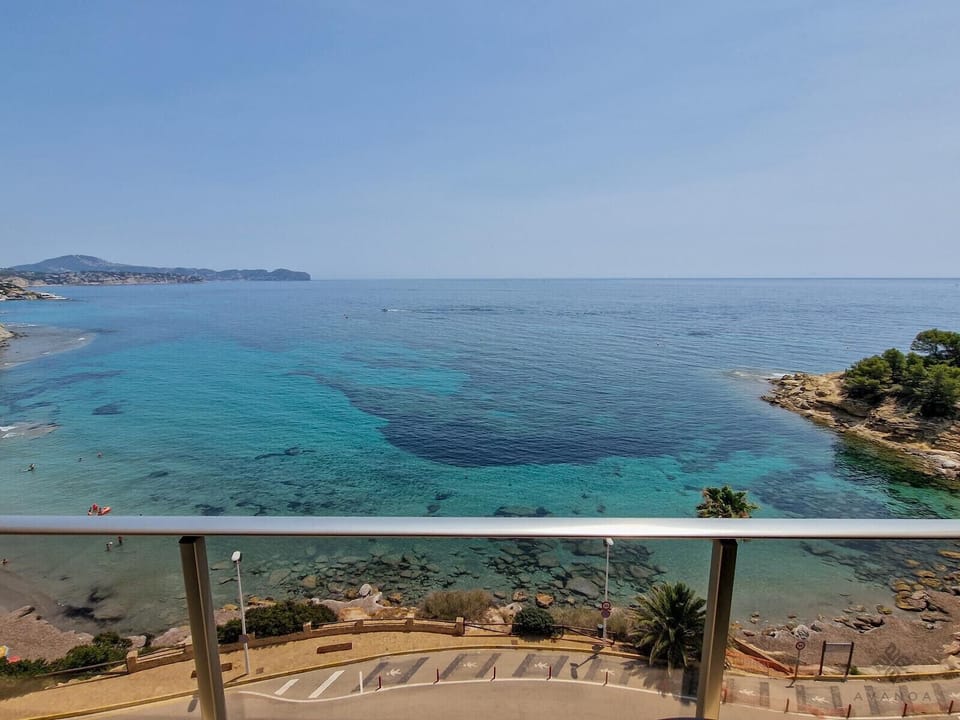 Stunning views from the terrace of the flat.