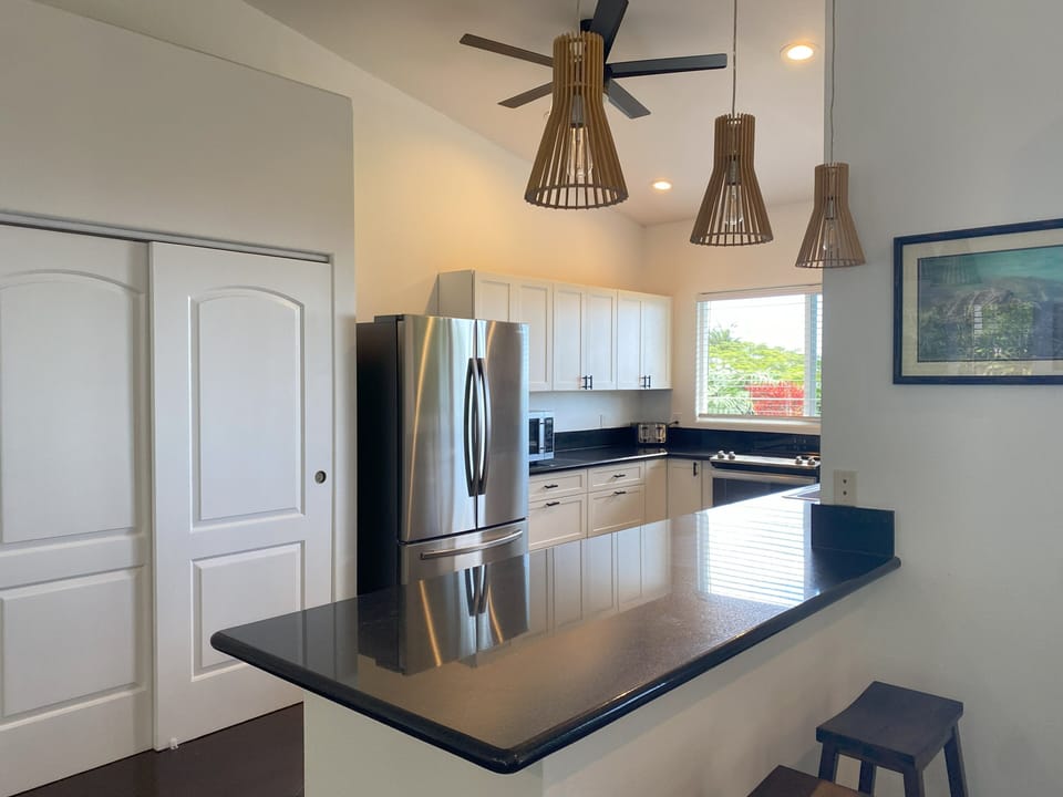 More countertop seating in kitchen