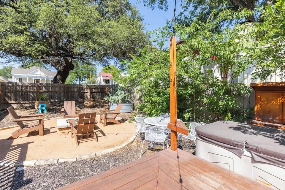 Backyard oasis.