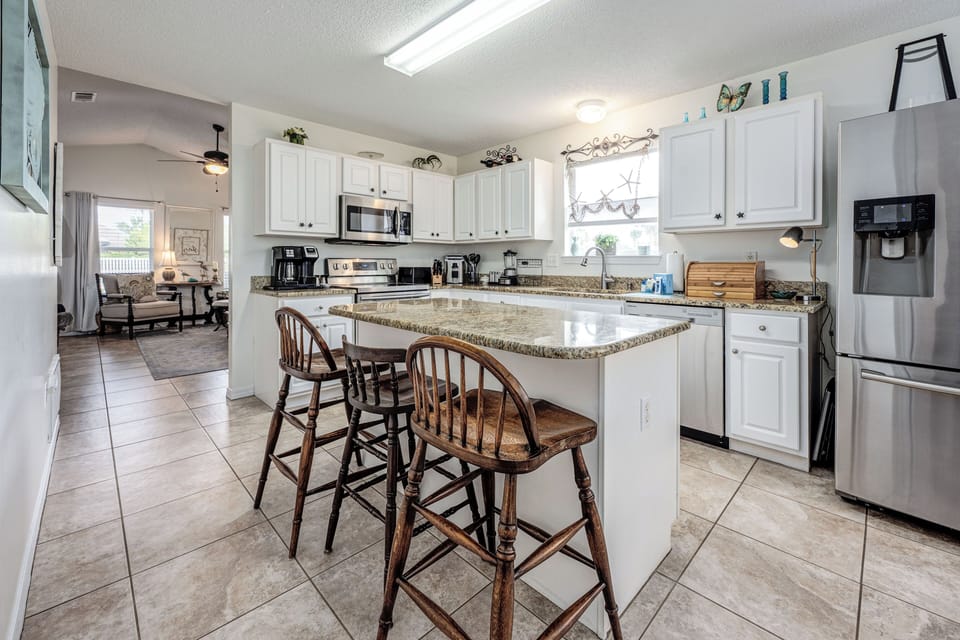 Dining nook with bar stools