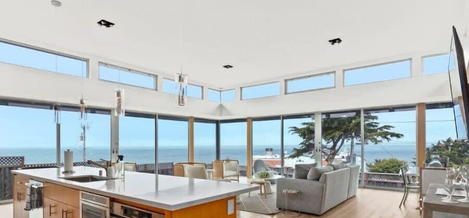 Enjoy the stunning ocean views from multiple vantage points throughout the home! This modern home in Moss Beach is the perfect choice for a peaceful getaway or an adventure-filled coastal retreat ✨