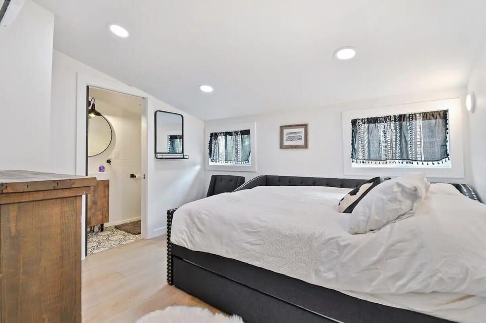 The second bedroom has everything you need for a comfortable stay including an attached bathroom.