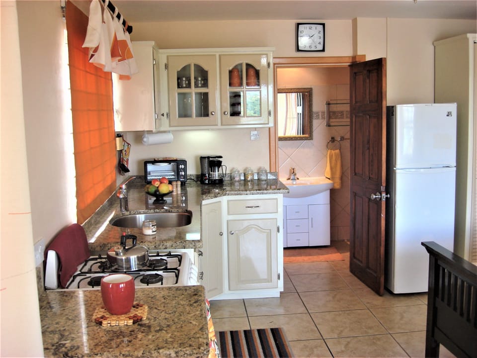 Romantic Studio, Bay View, Sea Facing | Private kitchen | Full-size fridge, microwave, oven, stovetop