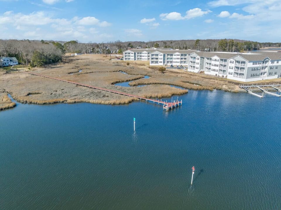 Waterfront views from all rooms.