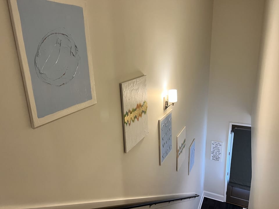 Custom art in stairwell
