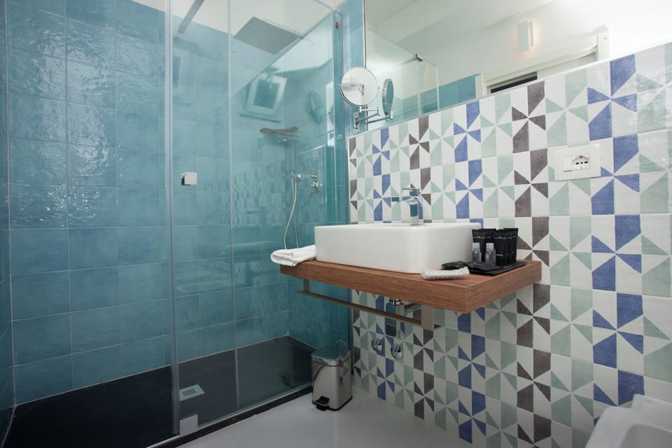 Premium Suite, Terrace, Sea View | Bathroom | Shower, designer toiletries, hair dryer, bidet