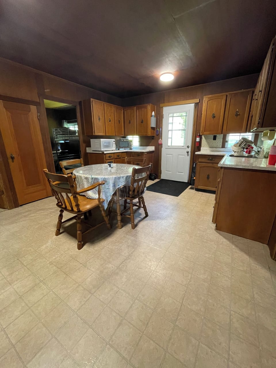 View of kitchen entering from living room