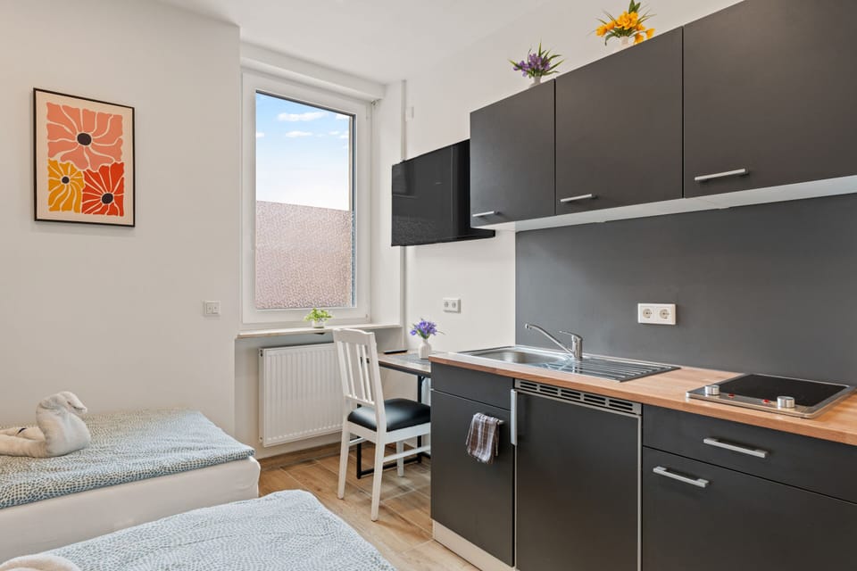 Economy Triple Room, Private Bathroom (Eigene Küche) | Private kitchen | Cleaning supplies