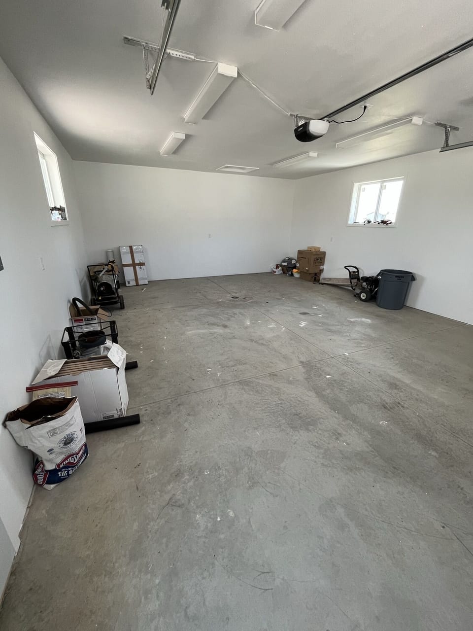 Inside garage