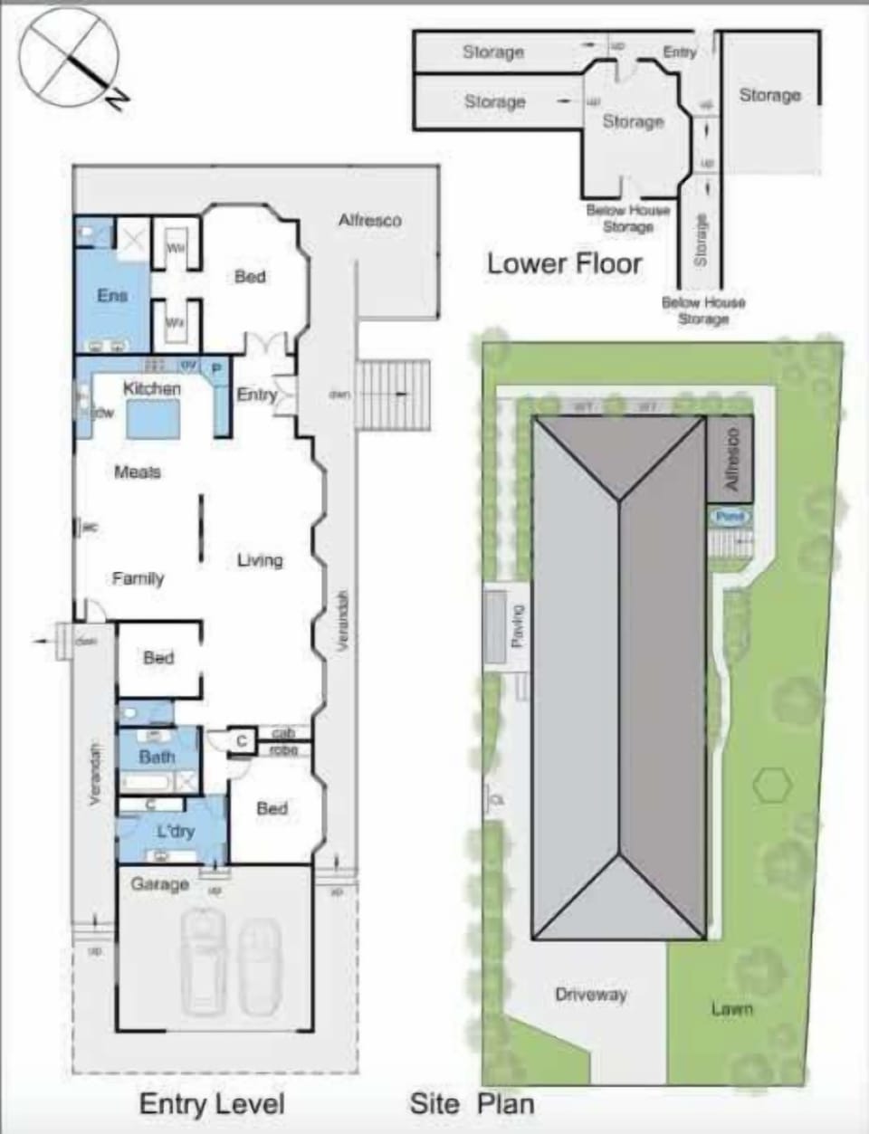 Single level house floor plan