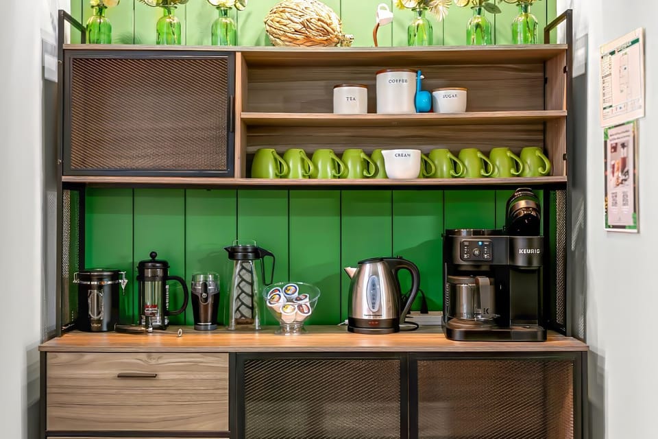 Start your day at our coffee nook with brewers, cozy mugs & all the essentials!