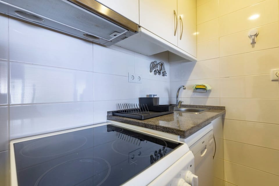 Apartment | Private kitchen | Full-size fridge, microwave, oven, stovetop