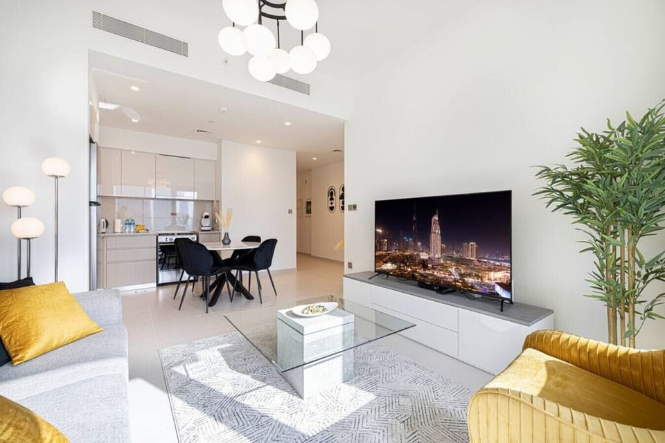 Modern Entertainment Amenities in the Living Area