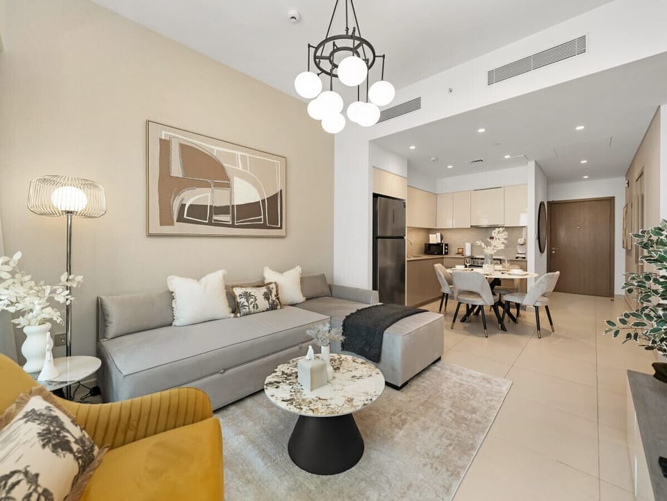 Spacious living area with natural light