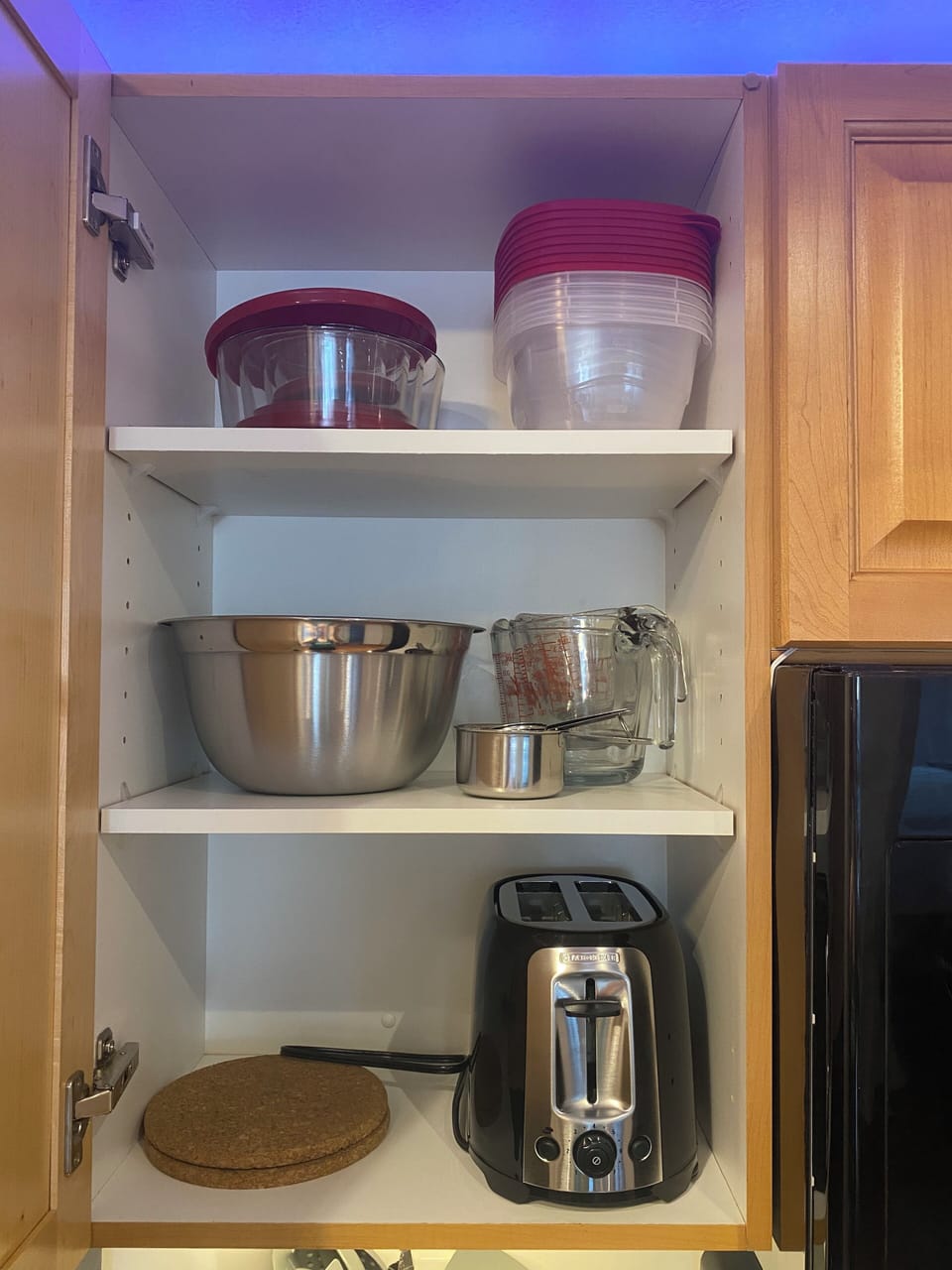 Well stocked kitchen including toaster