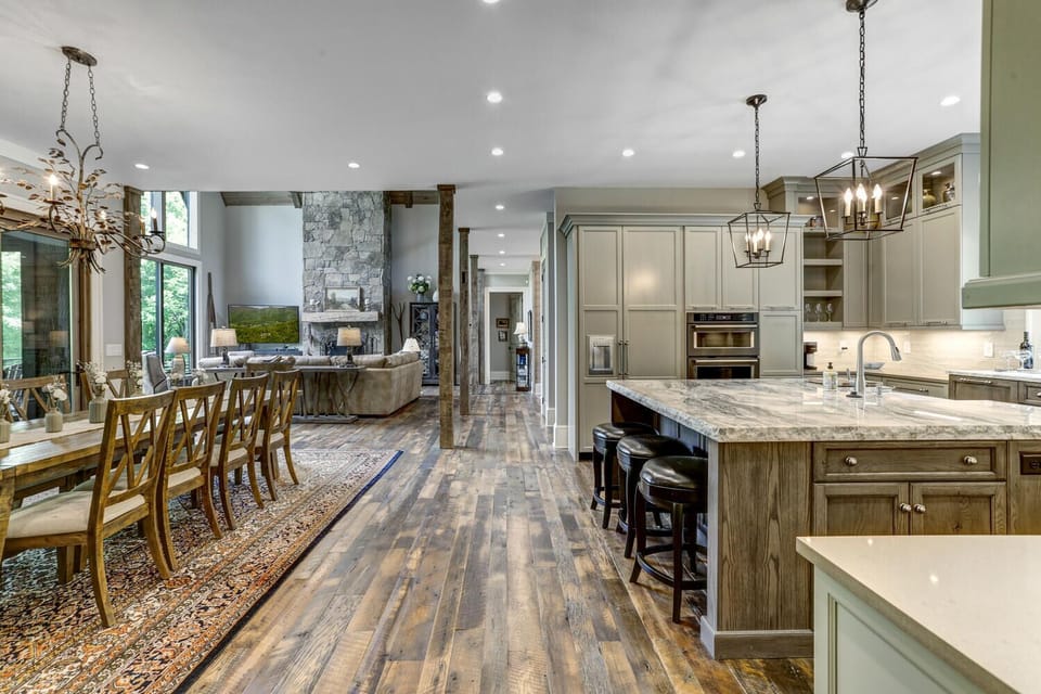 Open Concept Living, Dining and Kitchen, Main Level