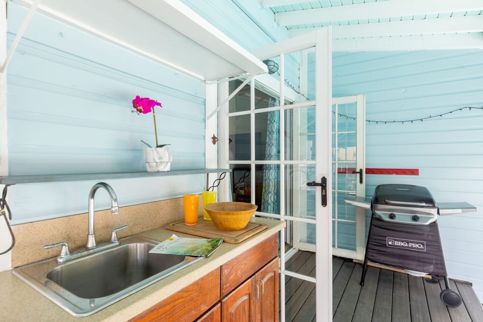 Outdoor wash area.