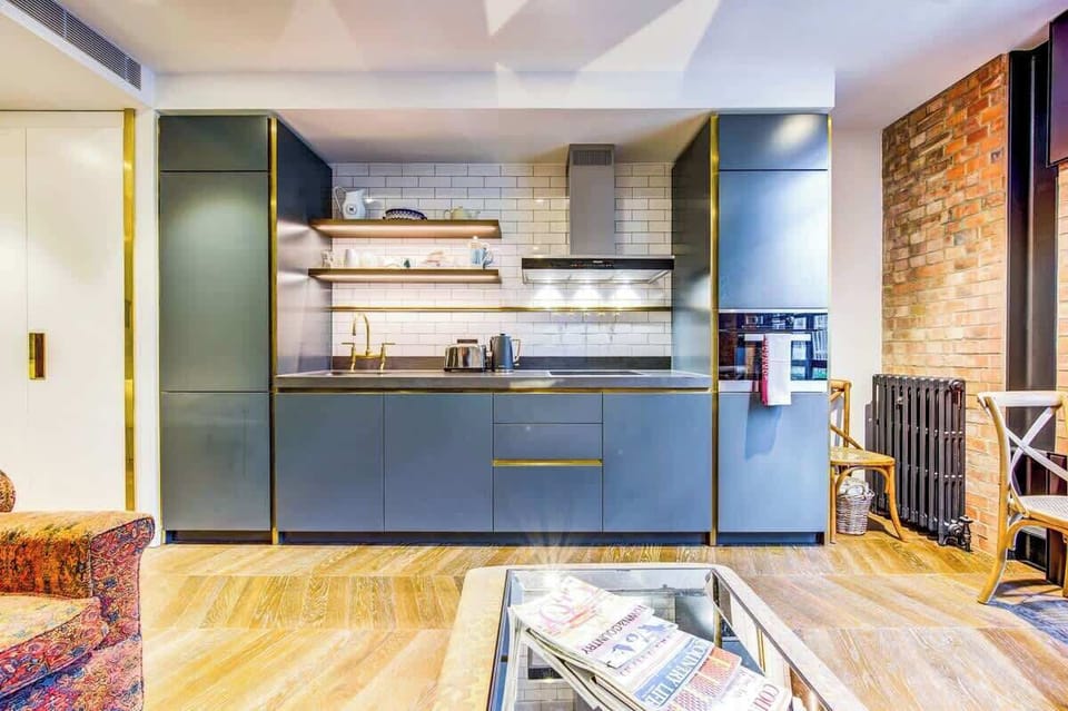 Open plan living/kitchen and dining area with plenty of space to sit down and relax after a hard day at work or exploring the city of London.