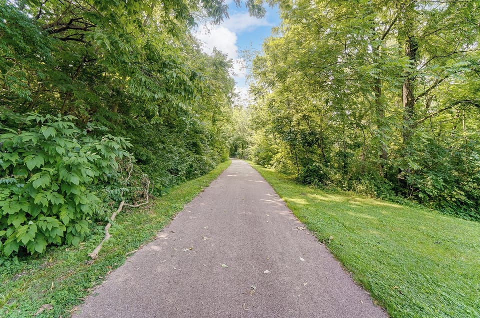 You can see the bike path from the front door!