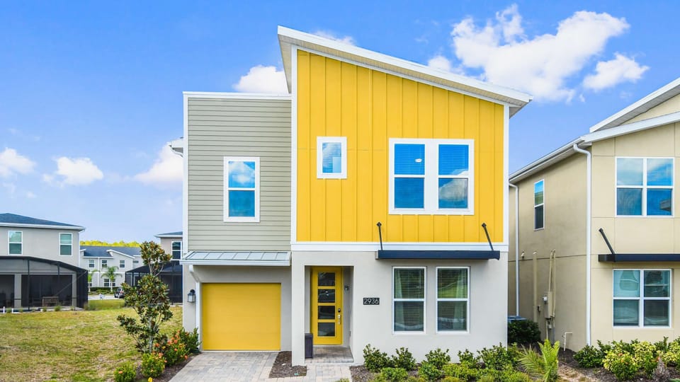 Vibrant modern home with bold design, bright interiors, and family-friendly charm