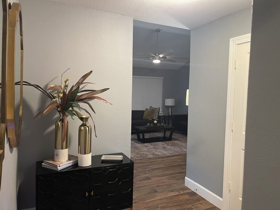 Entryway leading to living room 