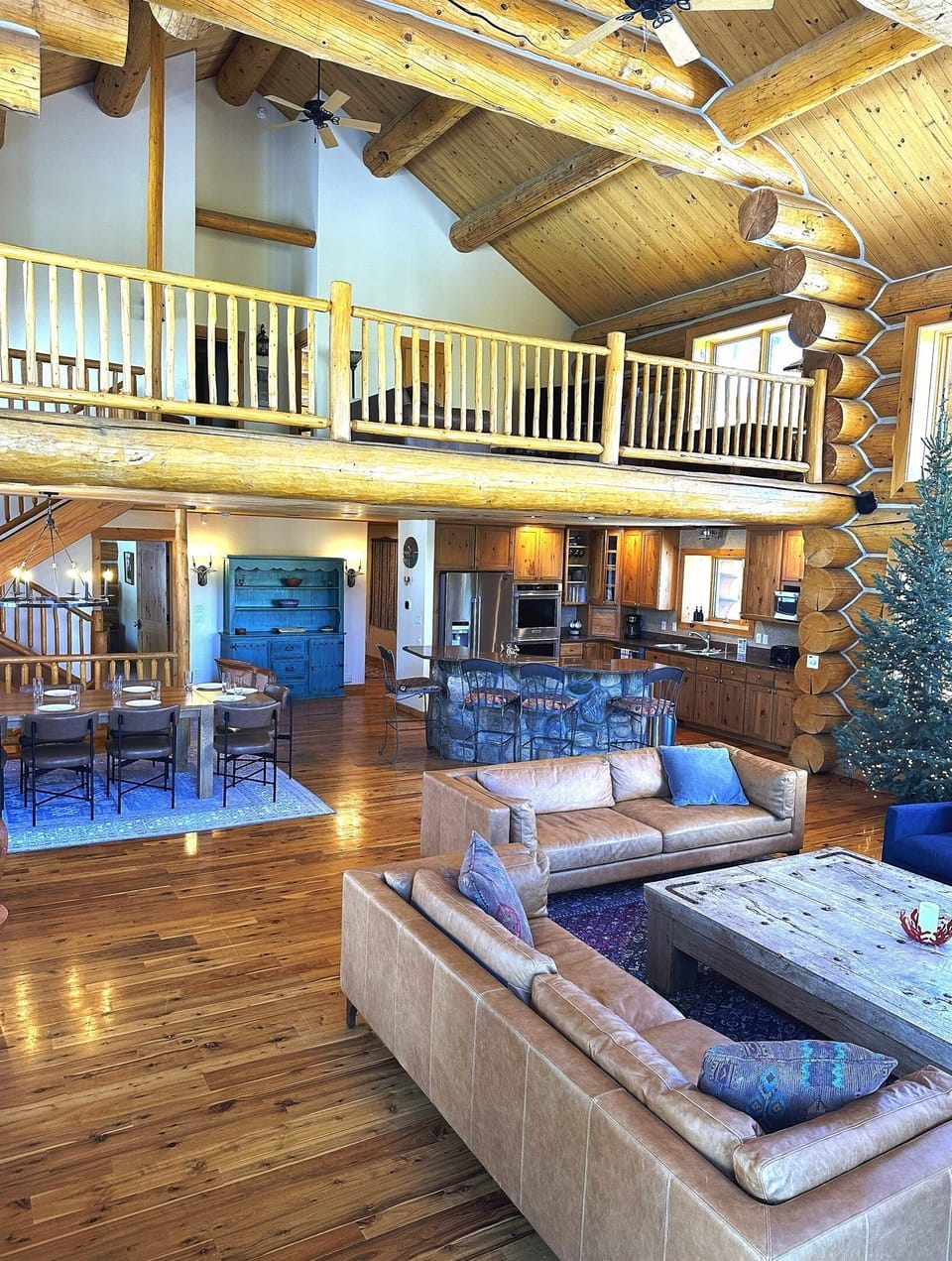 Open floor plan for living room, kitchen, and dining