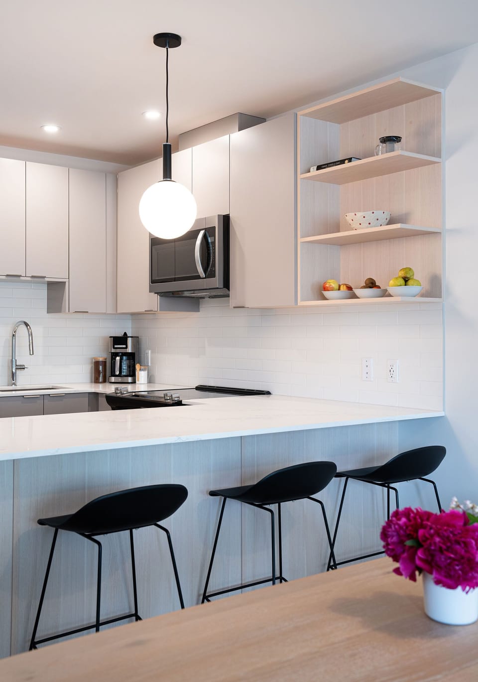 Condo | Private kitchen | Coffee/tea maker, full-size fridge, microwave, oven