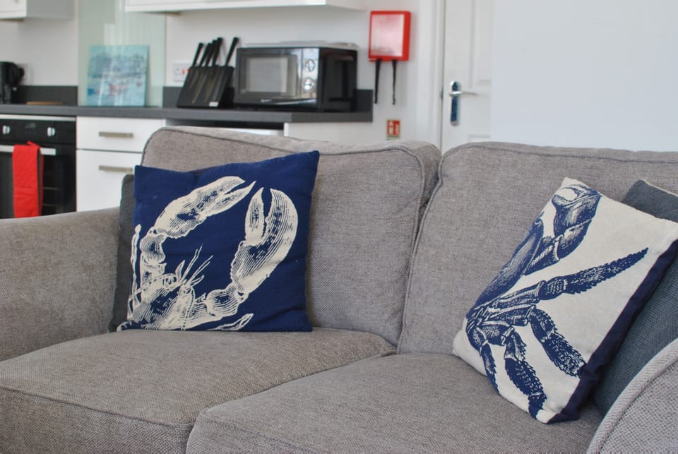 The open plan layout of the living spaces make it a sociable space