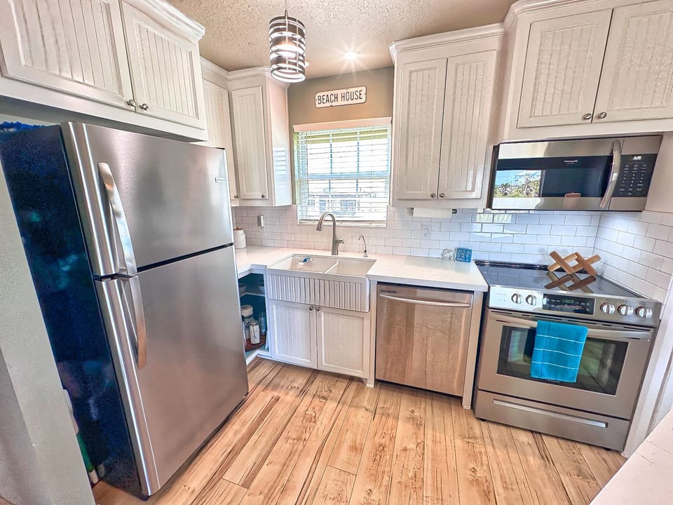 Updated kitchen with stainless appliances