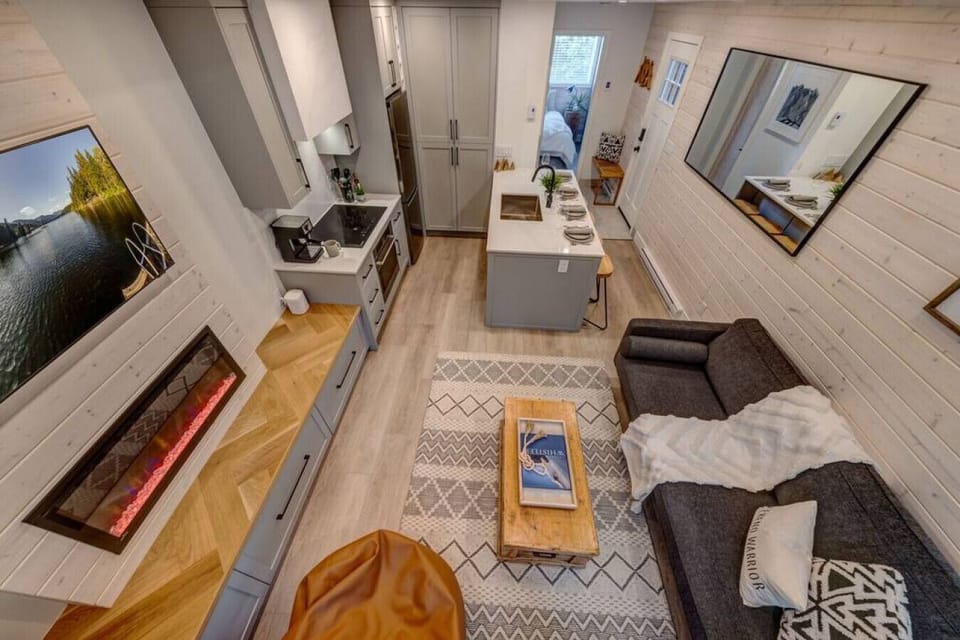 Living Room & Kitchen: view from the Loft