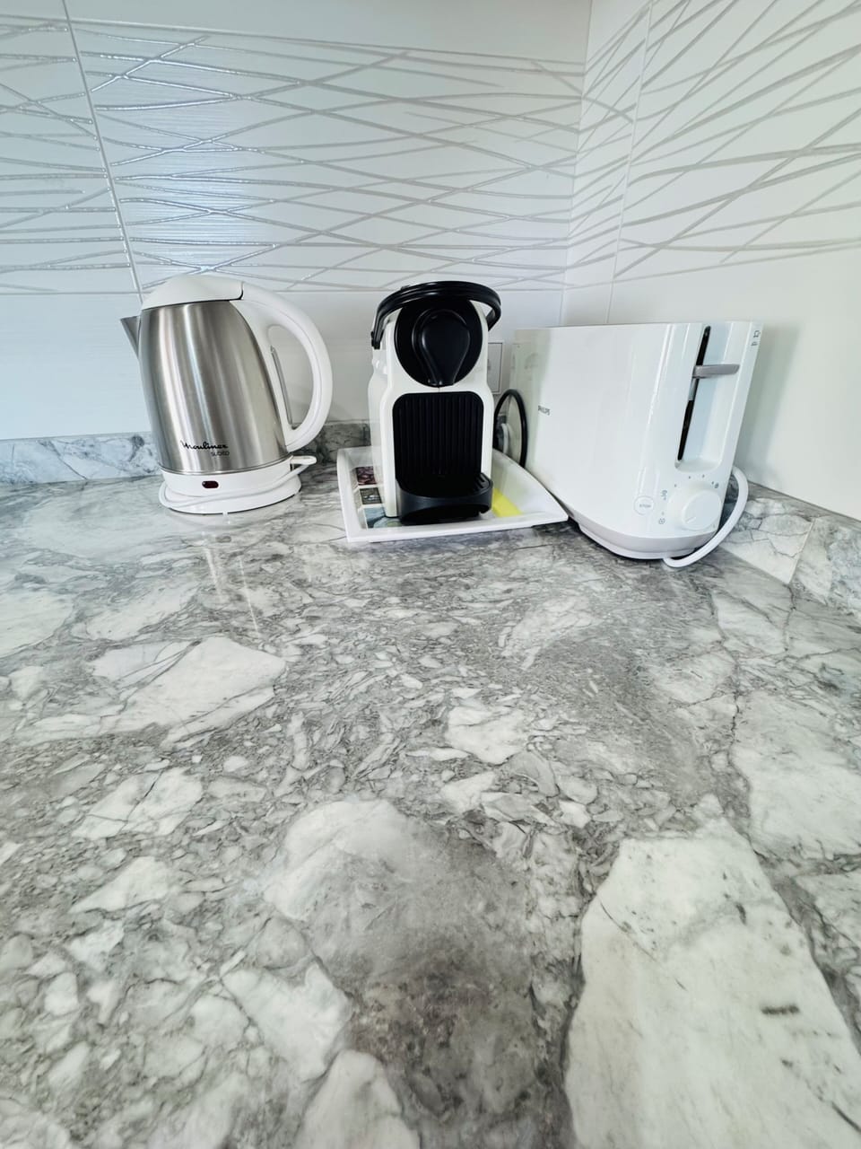 Fully equipped kitchen to prepare fresh Mediterranean meals using local seafood,