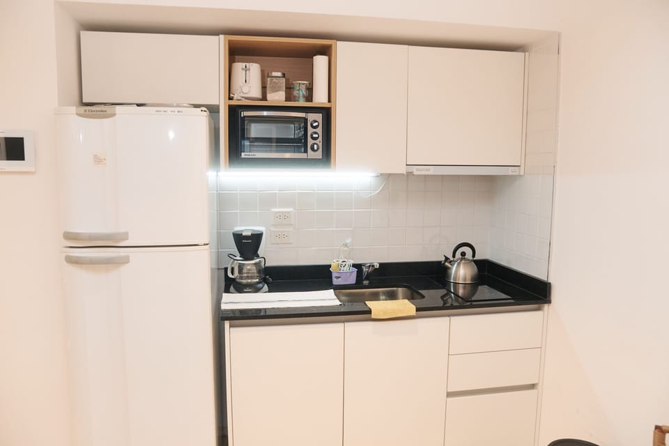 Comfort Apartment | Private kitchen | Full-size fridge, microwave, oven, toaster