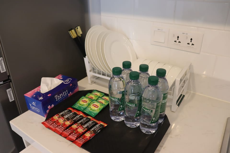 3-Bedroom Family Deluxe | Private kitchen | Full-size fridge, stovetop, electric kettle, freezer