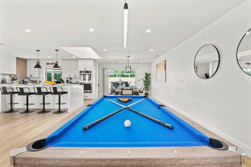 Have a blast with the awesome all-in-one billiards and ping pong table!
