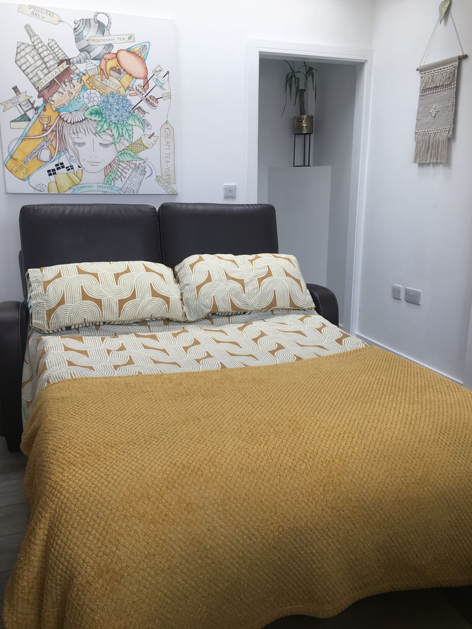 Sofa Bed dressed for Bedtime