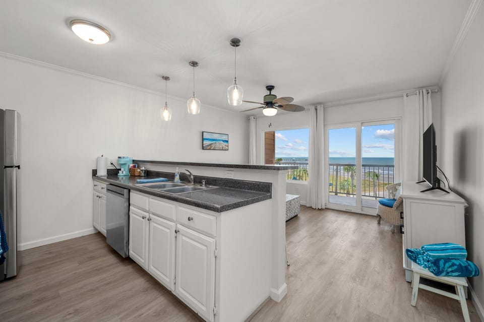 Kitchen and den