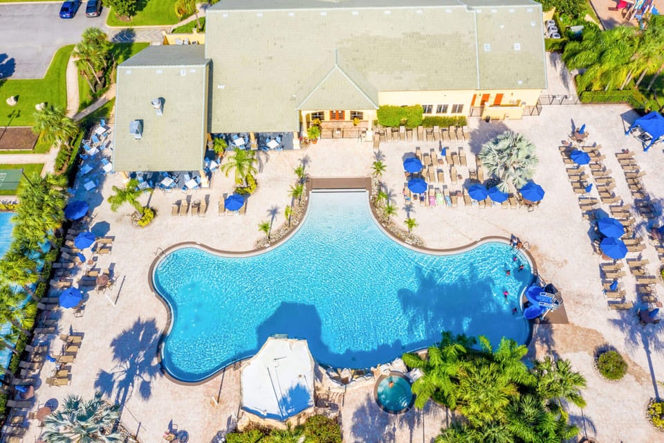 Aerial view of the community pool.