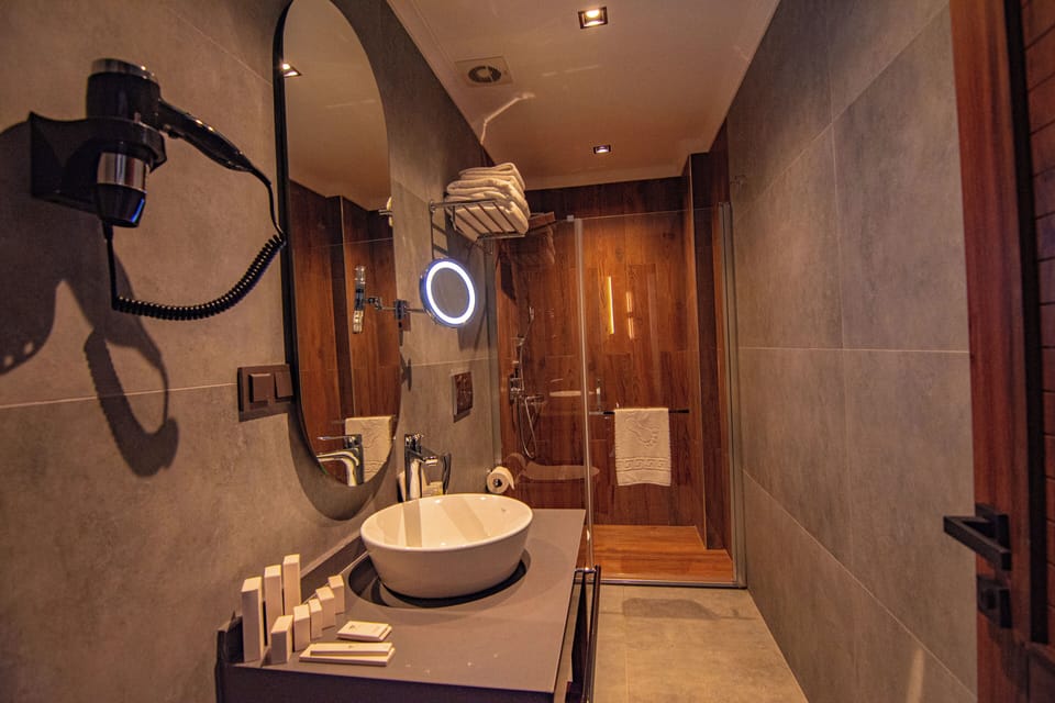 Free toiletries, hair dryer, slippers, bidet