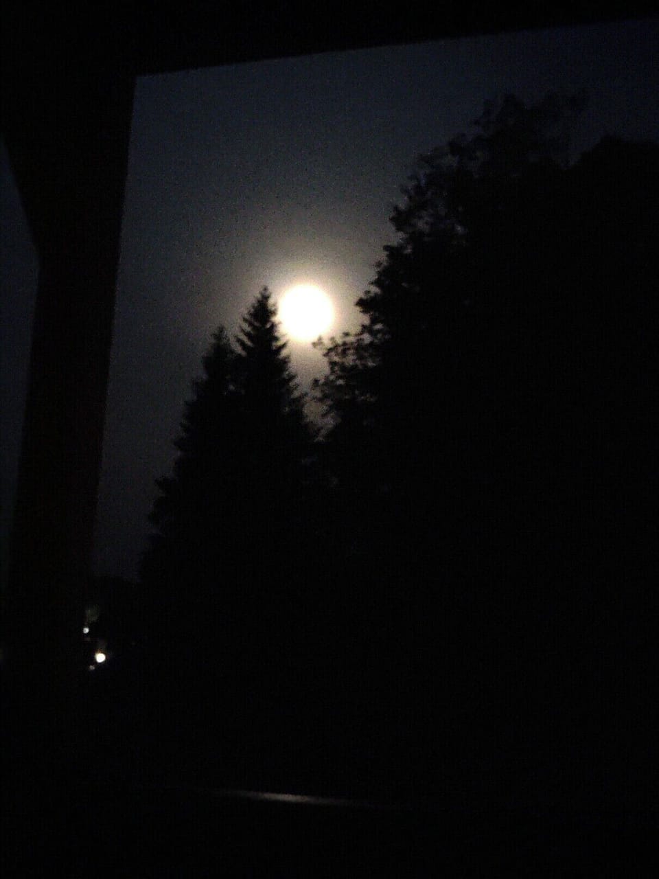 Full moon view from the patio